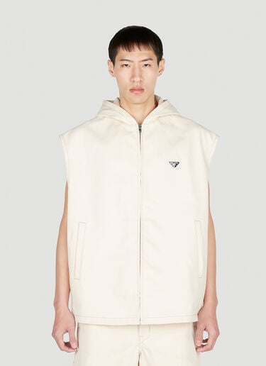 Bull Sleeveless Jacket Prada Bull Sleeveless Jacket Cream pra0152044