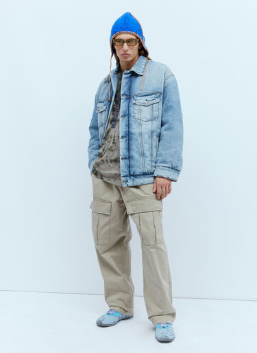 Acne Studios Distressed Panel-Construction T-Shirt Grey acn0154017