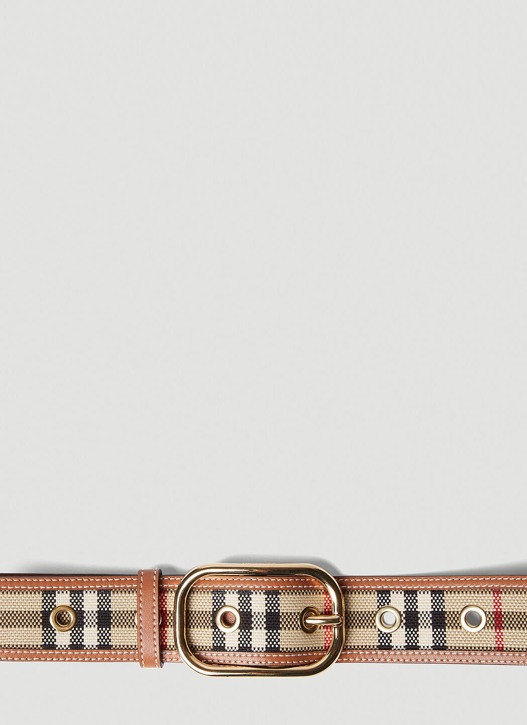 Burberry Check Belt Beige bur0252004