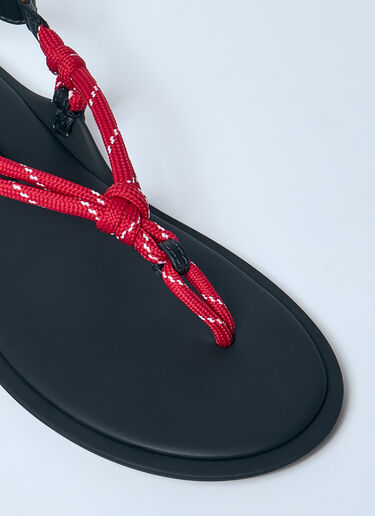 Miu Miu Riviere 绳编皮革凉鞋 红色 miu0260018