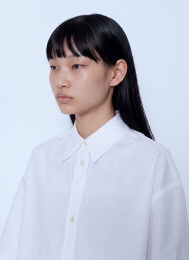 LN-CC® - Studio Nicholson: Tocoa Short Sleeve Square Cut Shirt - White Studio Nicholson Tocoa Short Sleeve Square Cut Shirt White stn0265008