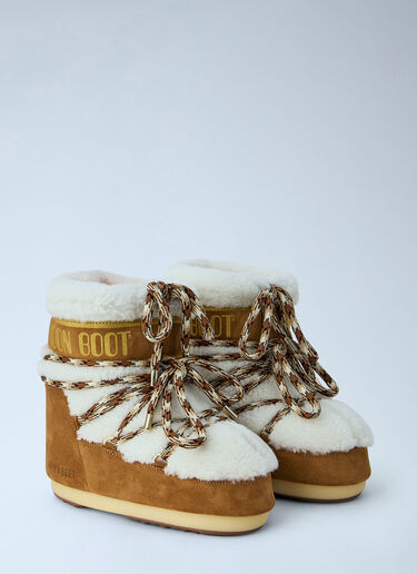 LN-CC® - Moon Boot: Icon Low Shearling Boots - Brown Moon Boot Icon Low Shearling Boots Brown mnb0366018