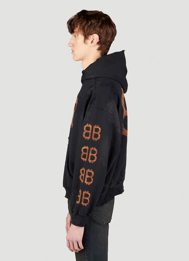 Balenciaga Crypto BB Hooded Sweatshirt Black bal0153003