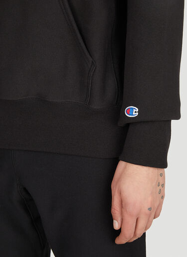 Champion Logo Embroidered Hooded Sweatshirt Black cha0152008