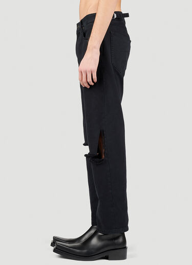 Balenciaga Buckle Busted Knee Jeans Black bal0153021