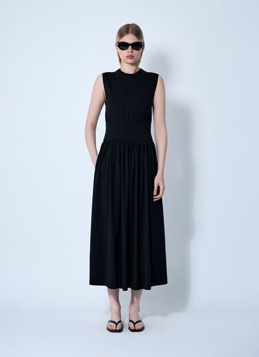 TOTEME Sleeveless Cotton Tee Dress Black tot0261011