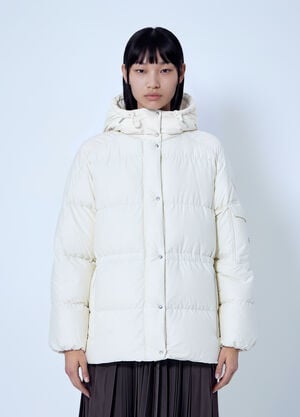 Moncler RE/ICONS Himalaya Hooded Short Down Jacket Cream mon0266052