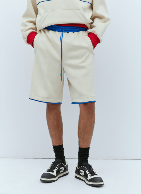 Gucci Logo Embossed Basket Shorts Grey guc0154012