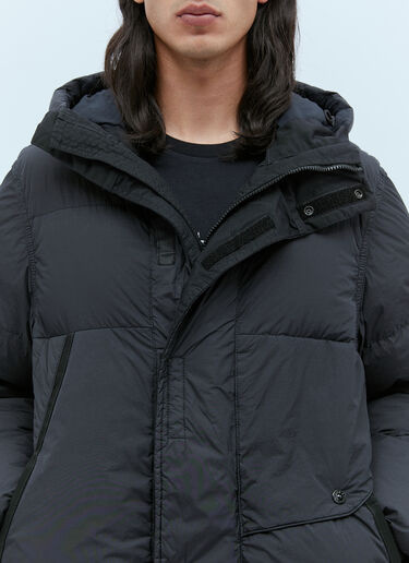 Stone Island Real Down Compass Patch Coat Black sto0154010