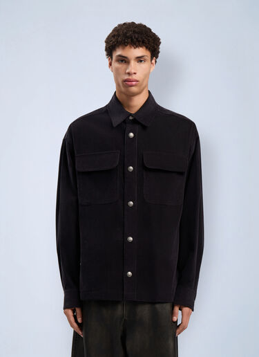 Classic Logo Corduroy Overshirt Palm Angels Classic Logo Corduroy Overshirt Grey pma0162058