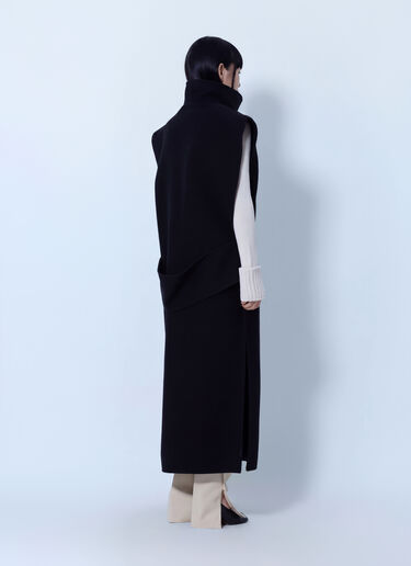 LN-CC® - Sportmax: Sleeveless Long Coat - Black Sportmax Sleeveless Long Coat Black spx0266206