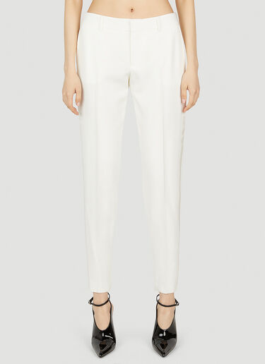 Saint Laurent Tapered Leg Pants White sla0251045