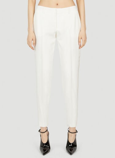 Tapered Leg Pants Saint Laurent Tapered Leg Pants White sla0251045