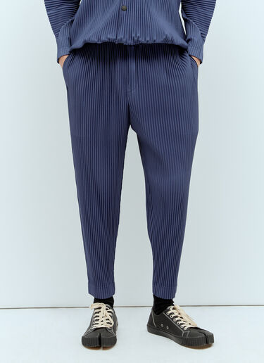 Homme Plissé Issey Miyake 월간 색상: 2월 플리츠 팬츠 블루 hmp0156009