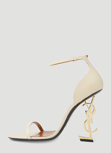 Saint Laurent Opyum Heeled Sandals Cream sla0251152