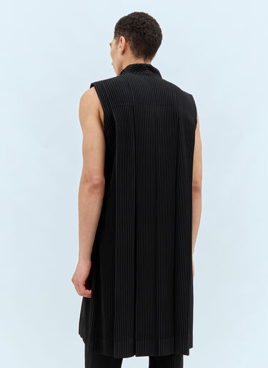Tucked Pleated Vest Homme Plissé Issey Miyake Tucked Pleated Vest Black hmp0158005