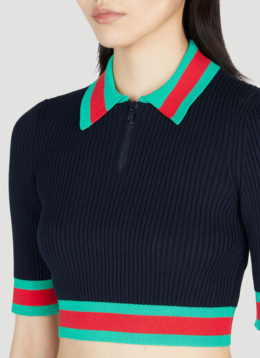 Gucci Cropped Polo Top Black guc0253051