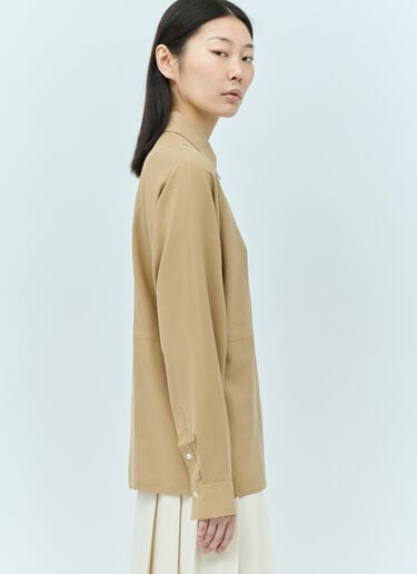 TOTEME Panelled Silk Shirt Beige tot0255036