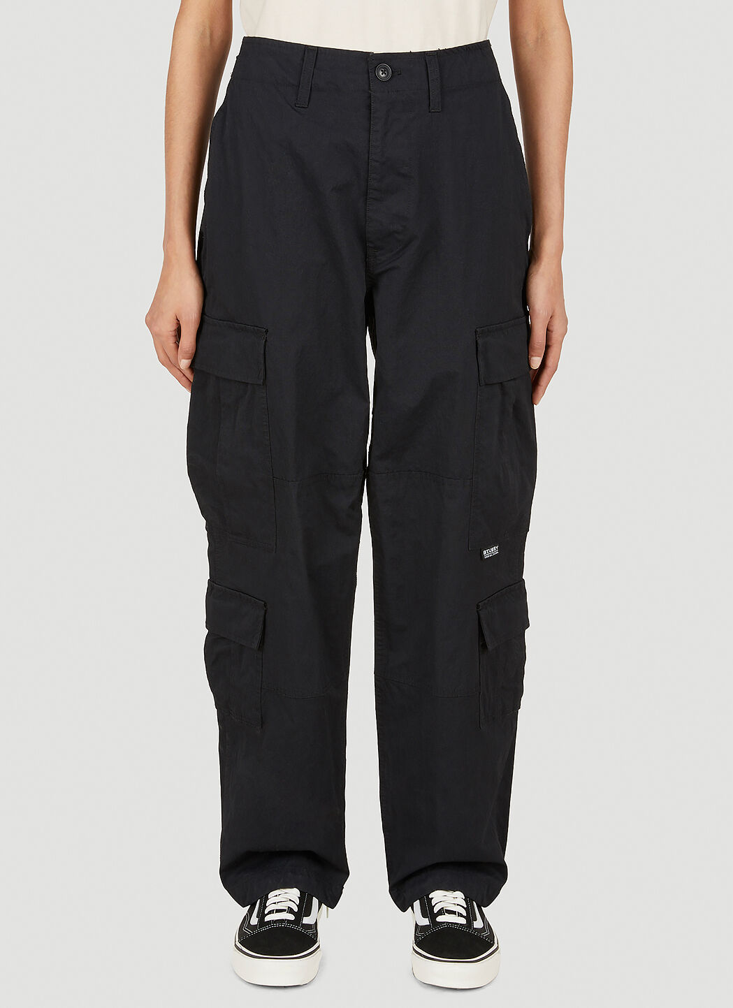 St ssy Surplus Cargo Track Pants in Black LN CC