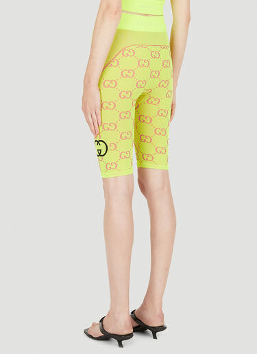 Gucci Logo Jacquard Biker Shorts Yellow guc0250018