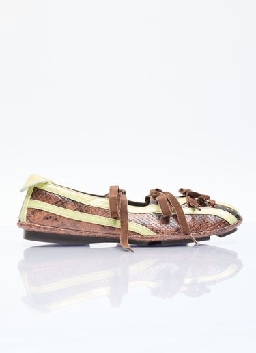 Kiko Kostadinov Lella Hybrid Ballerina Flats Brown kko0256017