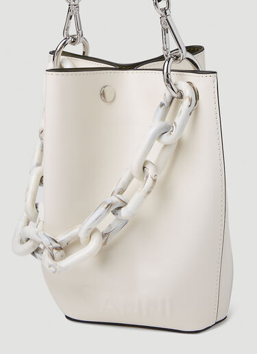 Banner Bucket Small Handbag GANNI Banner Bucket Small Handbag White gan0251063