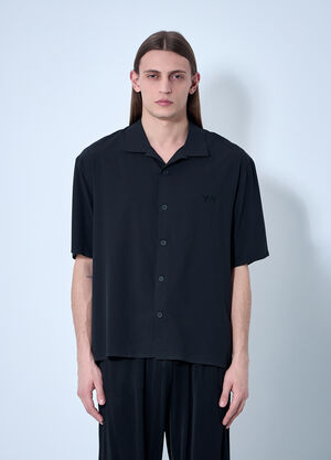 Y-3 Logo Motif Camp Collar Shirt Beige yyy0160007