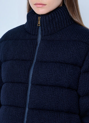LN-CC® - Moncler: Padded High-Neck Jacket - Navy Moncler Padded High-Neck Jacket Navy mon0265104