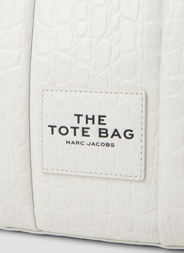 Marc Jacobs Croc Embossed Mini Tote Bag White mcj0251035