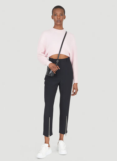 Alexander McQueen Ribbed Knit Sweater Pink amq0247015