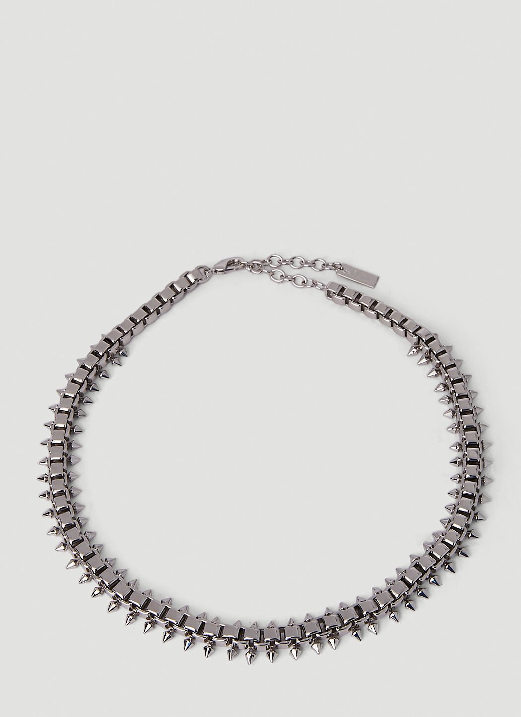 Gucci 方环和尖刺项链 黑 guc0250066