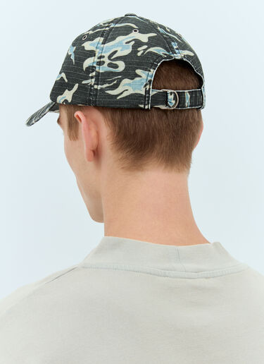 Acne Studios Camo Printed Baseball Cap Blue acn0157040