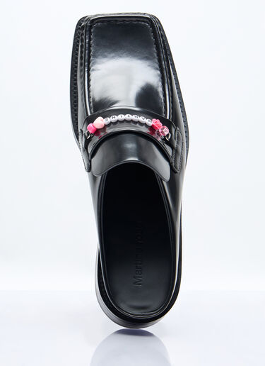 Martine Rose 串珠方头穆勒鞋  黑色 mtr0156017