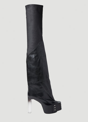 Rick Owens Oblique Platform Boots Black ric0252023