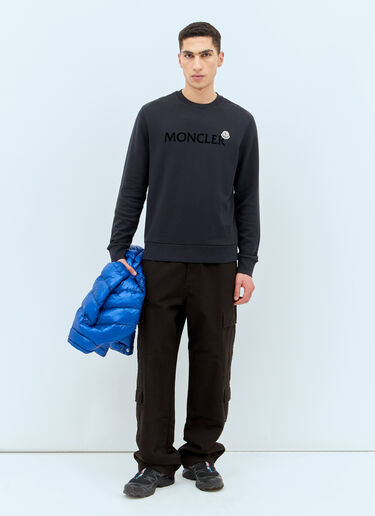 Moncler 로고 패치 맨투맨 네이비 mon0157035