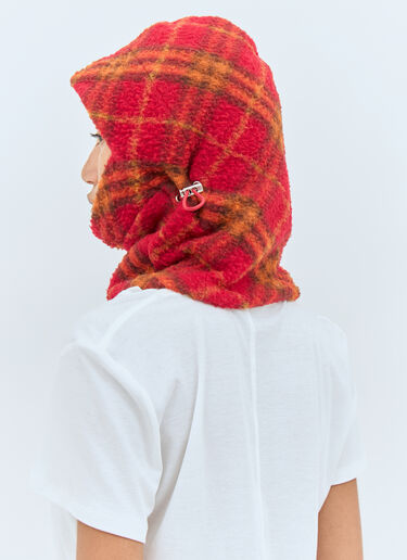 Burberry Check Fleece Snood Red bur0258015