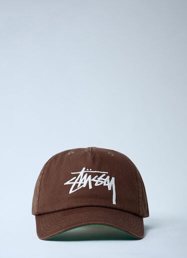 Logo Motif Baseball Cap Stüssy Logo Motif Baseball Cap Brown sts0162019