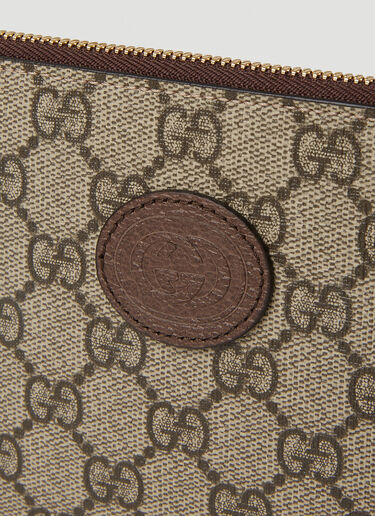 Gucci Double G Strawberry Clutch Bag Brown guc0251133