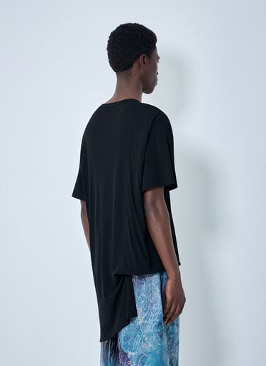 Yohji Yamamoto Diorama Jersey Asymmetry Hem T-Shirt Black yoy0164004