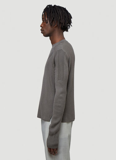 Rick Owens Fisherman Biker Knit Sweater Grey ric0143023