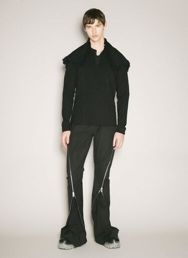 GmbH Long Sleeve Top With Shawl Black gmb0158004