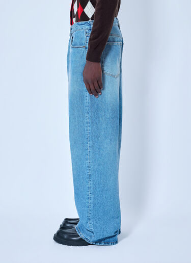 LN-CC® - Miu Miu: Five-Pocket Washed Denim Jeans - Blue Miu Miu Five-Pocket Washed Denim Jeans Blue miu0166022