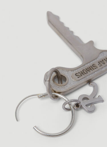 Raf Simons キー ペンダント フープピアス シルバー raf0251011