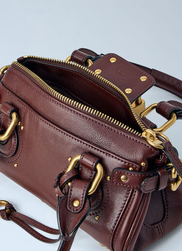 Chloé 小号Paddington链条肩包 勃艮第色 chl0264049