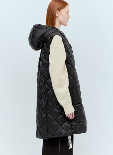 Max Mara Long Padded Gilet Black max0255058