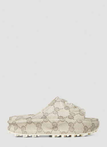 Gucci GG Platform Slides Cream guc0251159