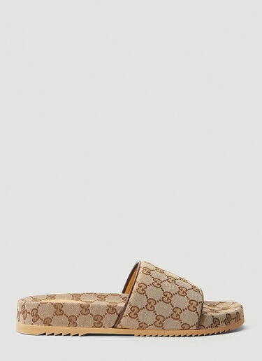 GG Canvas Slides Gucci GG Canvas Slides Beige guc0141069