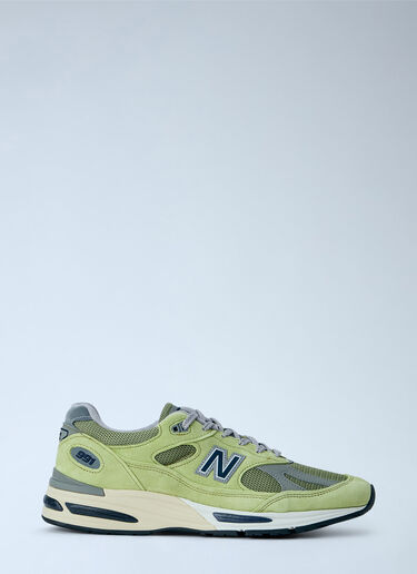 LN-CC® - New Balance: Made in UK 991V2 Summer Brights Sneakers - Green New Balance Made in UK 991V2 Summer Brights Sneakers Green new0165019