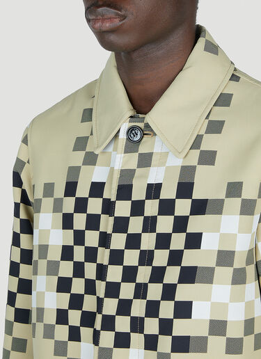 Pixel Check Coat Burberry Pixel Check Coat Beige bur0151174