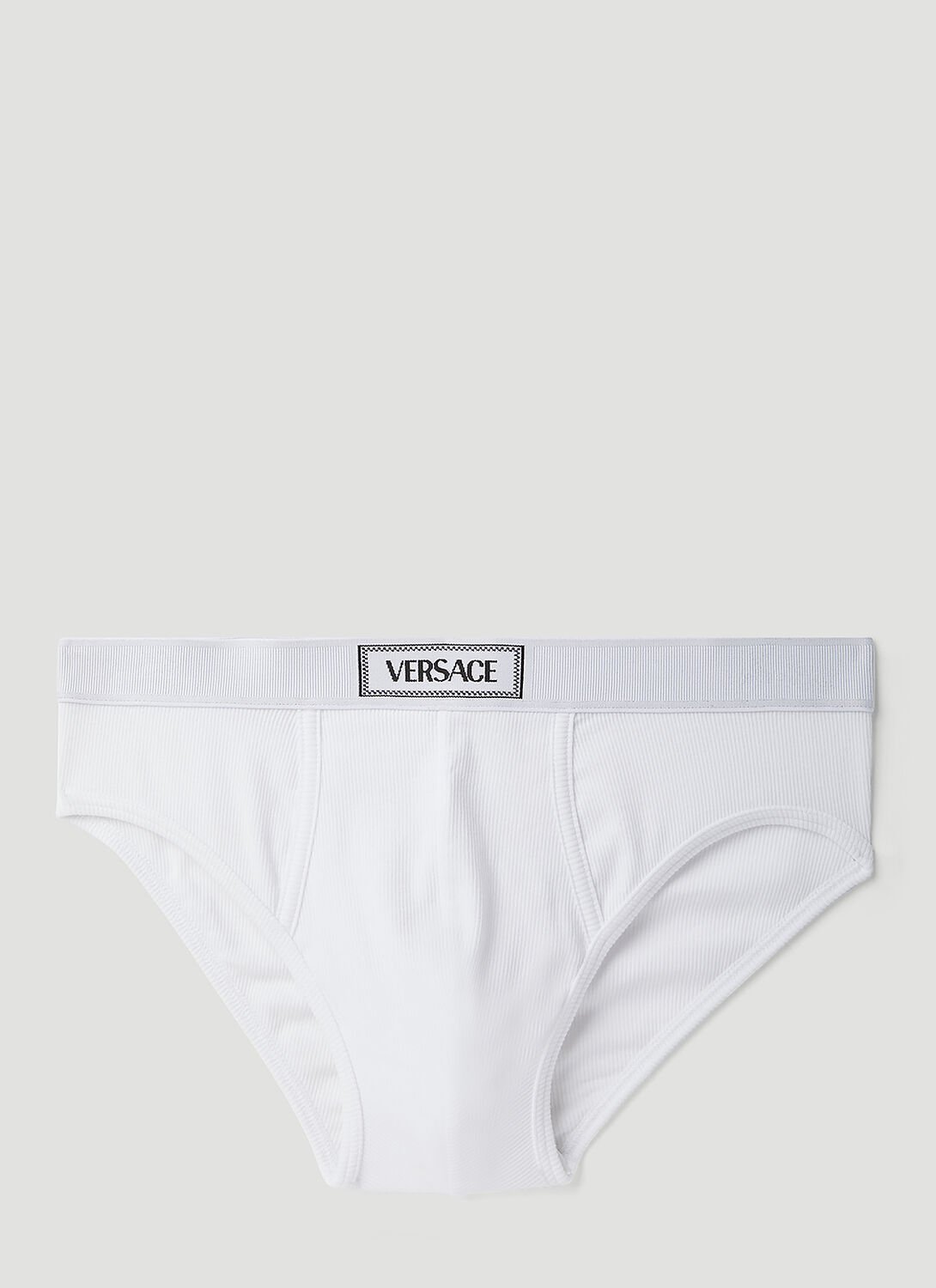 Shop Versace 90s Logo Briefs In White